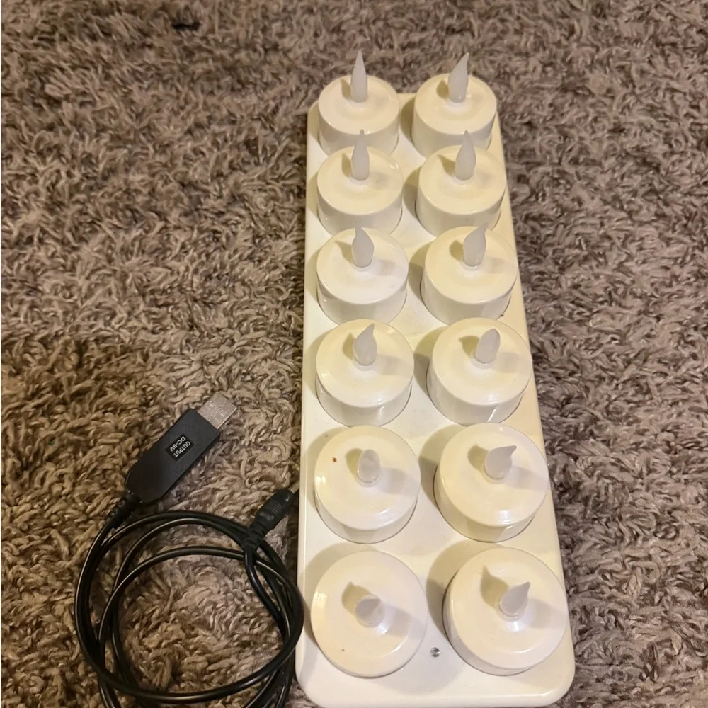 SoulBay Flameless Candles & Charging Base, 12pcs USB Rechargeable